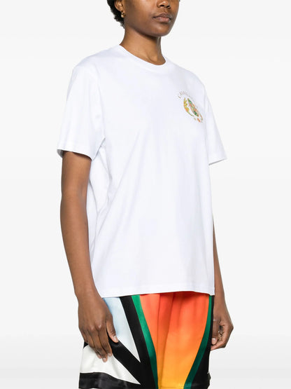 CASABLANCA WOMEN Joyaux D'Afrique Tennis Club Printed T-Shirt White