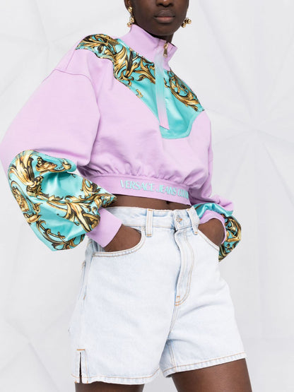 VERSACE WOMEN Garland Print Cropped Jacket