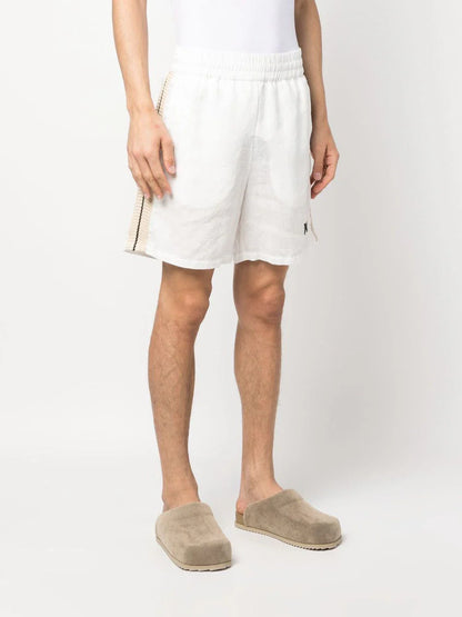 PALM ANGELS PA Monogram Track Shorts White