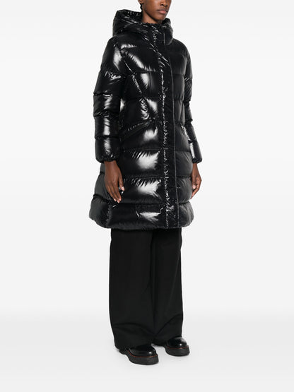 MONCLER WOMEN Bellevue Long Puffer Jacket Black