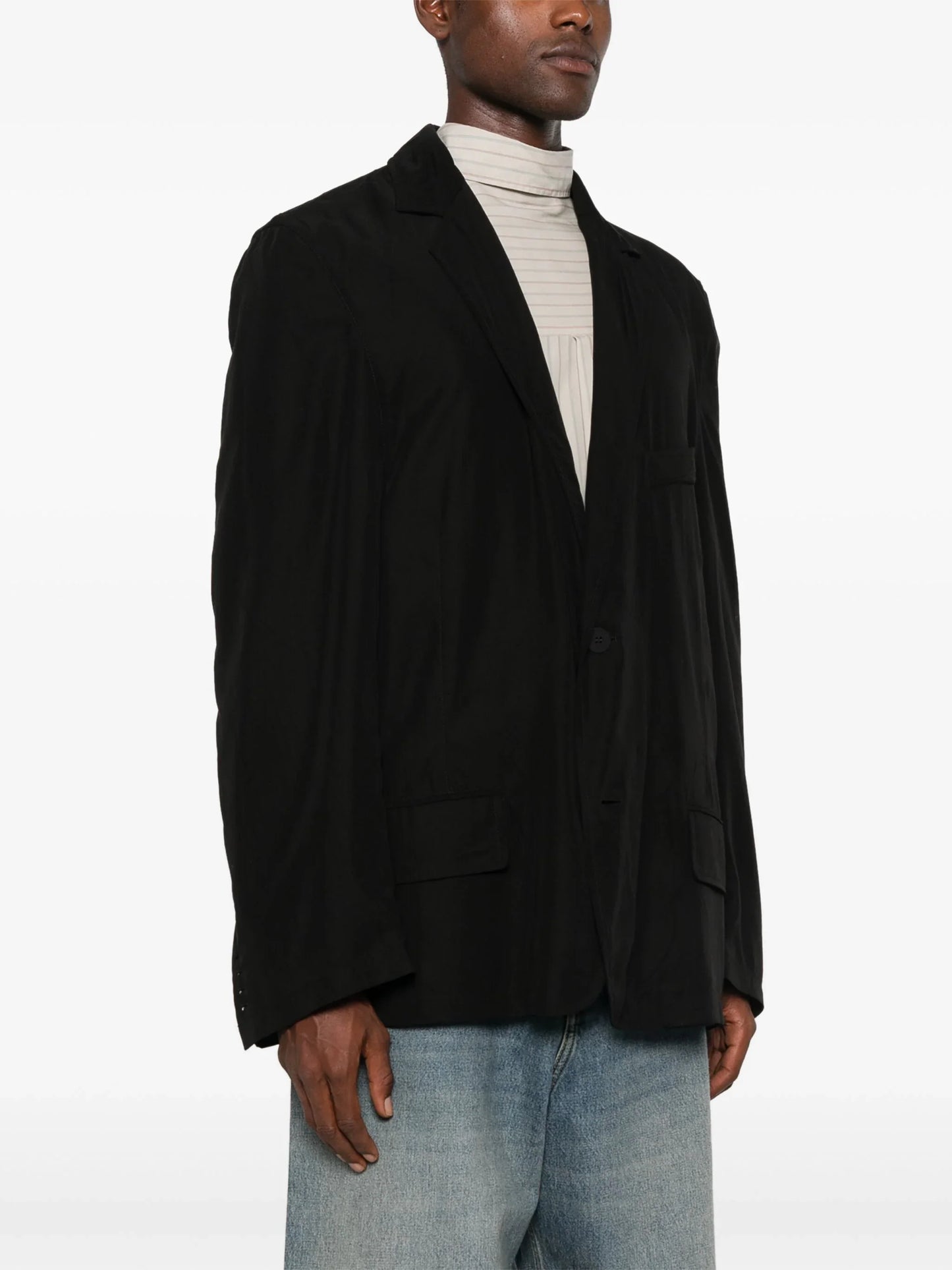 BALENCIAGA Single-Breasted Blazer Black