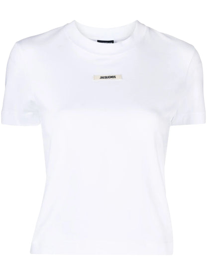 JACQUEMUS WOMEN Le T-shirt Gros Grain White