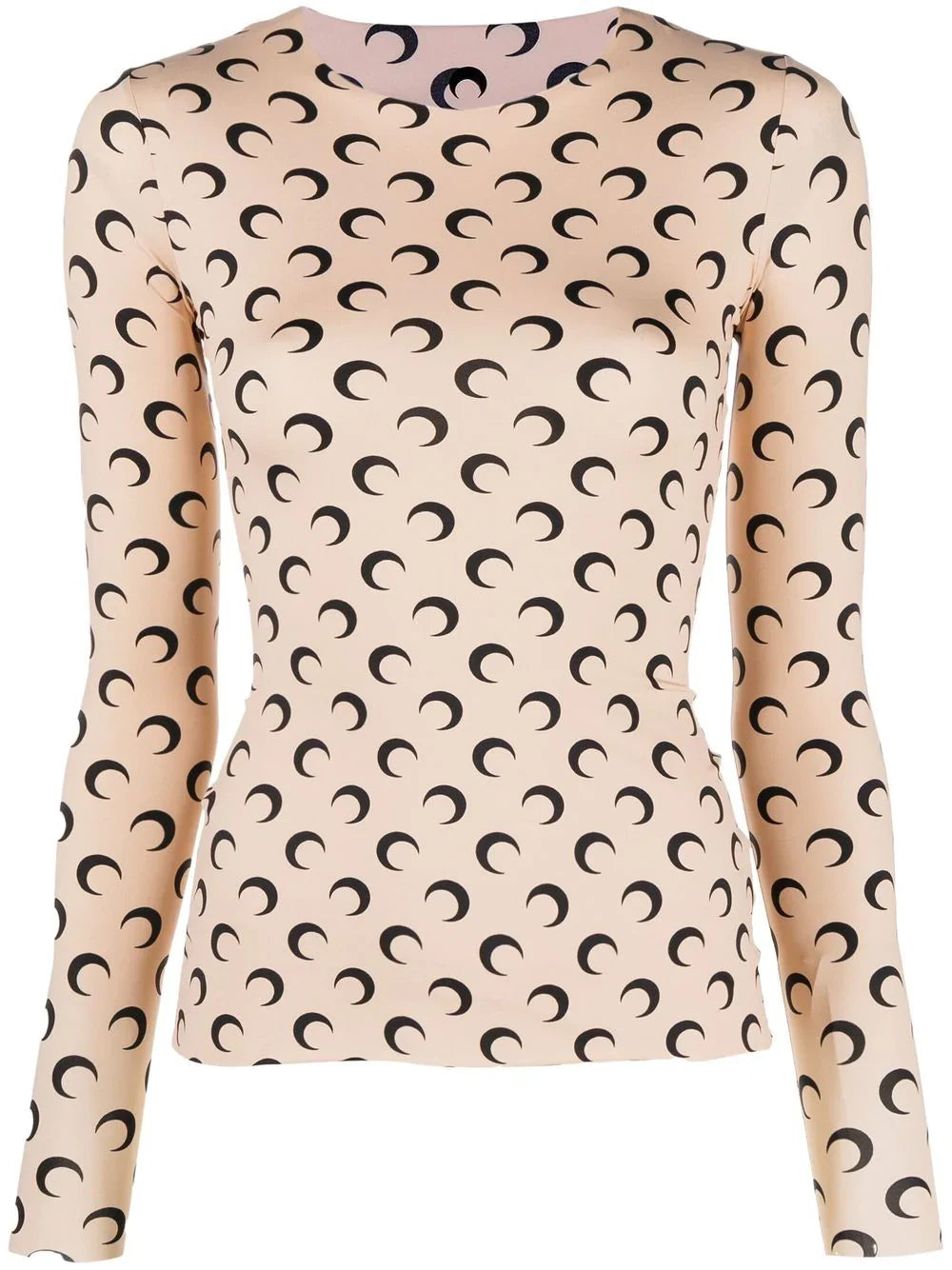 MARINE SERRE WOMEN Second Skin Moon Top Beige/Black