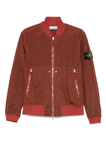 STONE ISLAND Compass-badge Bomber Jacket Copper