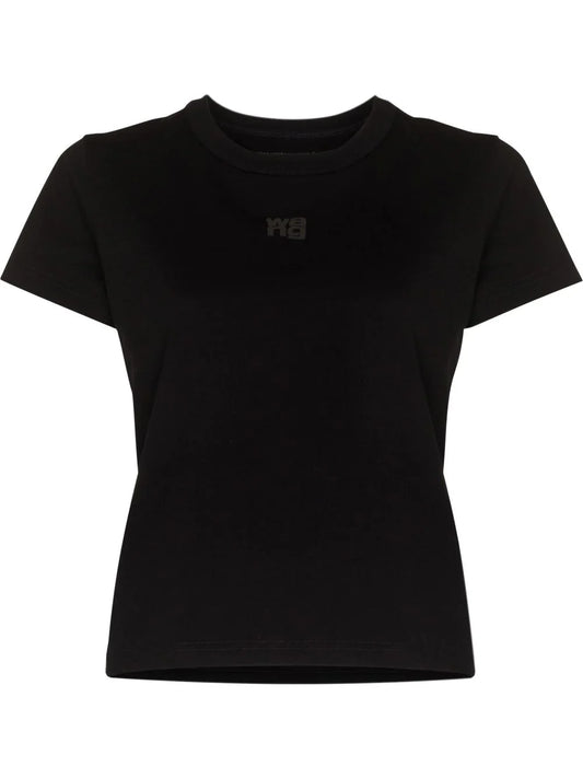 ALEXANDER WANG WOMEN Puff Logo Shrink T-shirt Black
