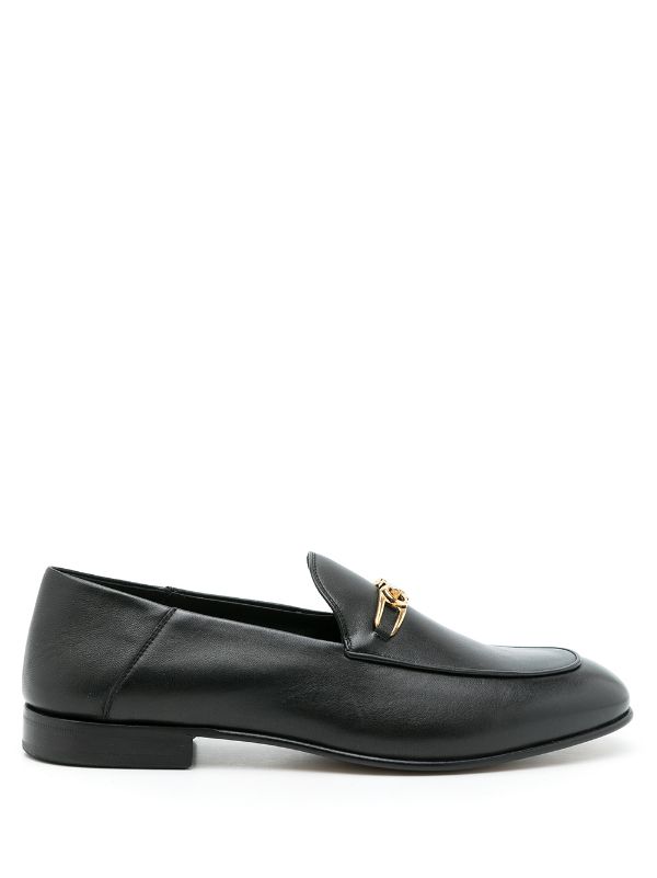 SALVATORE FERRAGAMO Melbourne Leather Loafers Black