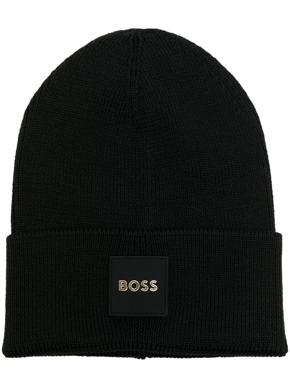 BOSS Beanie Hat Black