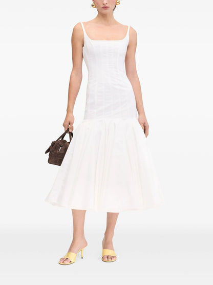 JACQUEMUS WOMEN La Robe Agave Midi Dress White