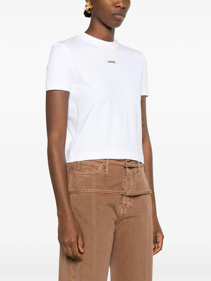 JACQUEMUS WOMEN Le T-shirt Gros Grain White