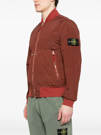 STONE ISLAND Compass-badge Bomber Jacket Copper