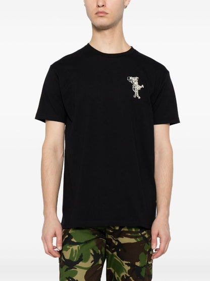 COUT DE LA LIBERTE Dog-Small Crystal Embellished T-Shirt Black
