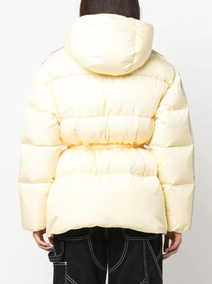 PALM ANGELS WOMEN Waist Belt Down Jacket Butter/Off White