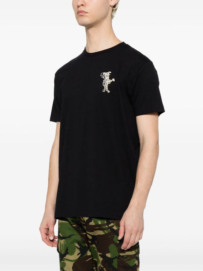 COUT DE LA LIBERTE Dog-Small Crystal Embellished T-Shirt Black
