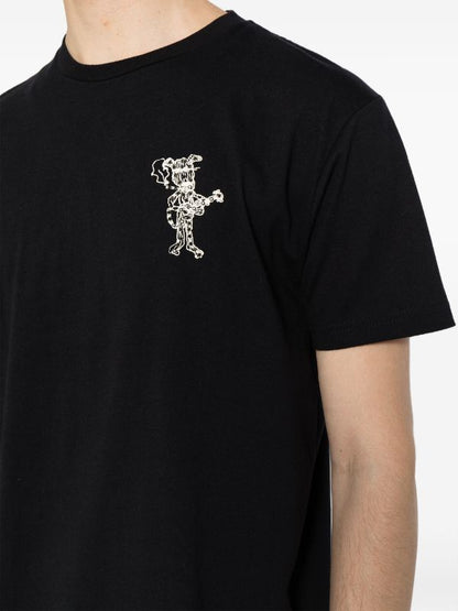 COUT DE LA LIBERTE Dog-Small Crystal Embellished T-Shirt Black