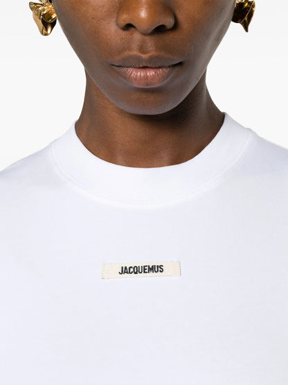 JACQUEMUS WOMEN Le T-shirt Gros Grain White