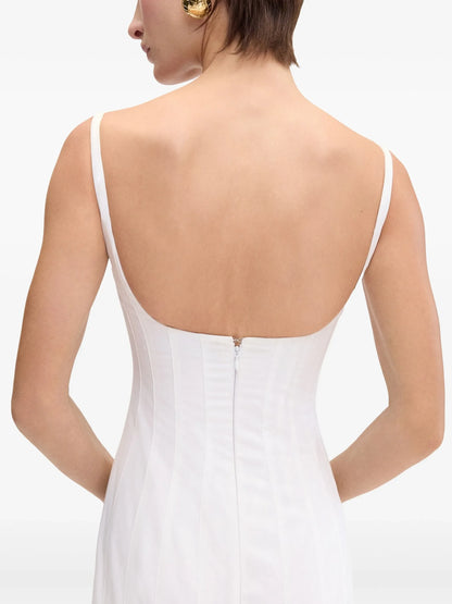 JACQUEMUS WOMEN La Robe Agave Midi Dress White