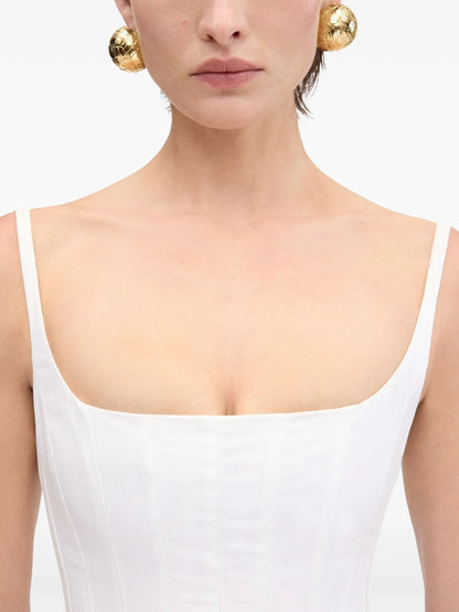 JACQUEMUS WOMEN La Robe Agave Midi Dress White