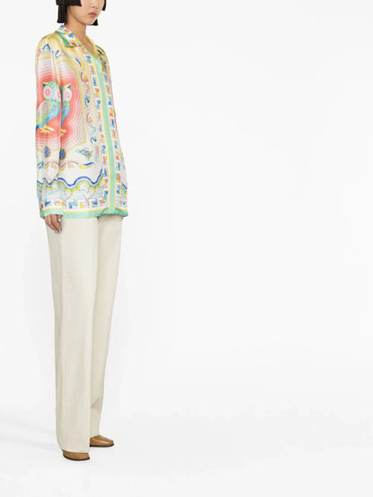 CASABLANCA WOMEN Silk Shirt Souvenir