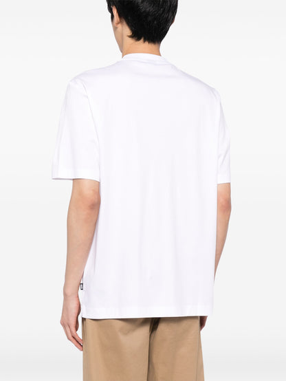 BOSS Logo Patch Cotton T-Shirt White