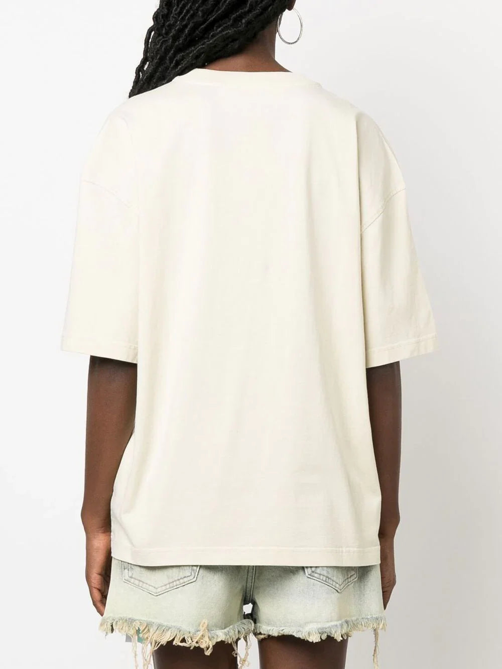 OFF-WHITE WOMEN Big Logo Opposite Over Tee Beige/Black