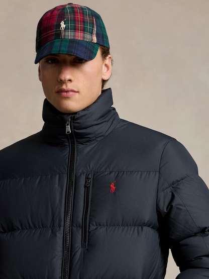 RALPH LAUREN Logo Patch Embroidered Puffer Jacket Black