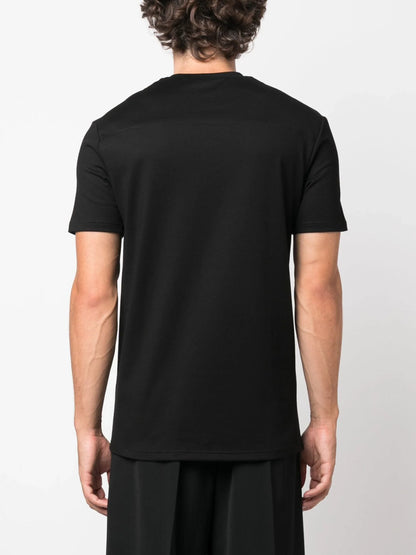 JIL SANDER Logo Plaque Cotton Jersey T-Shirt Black