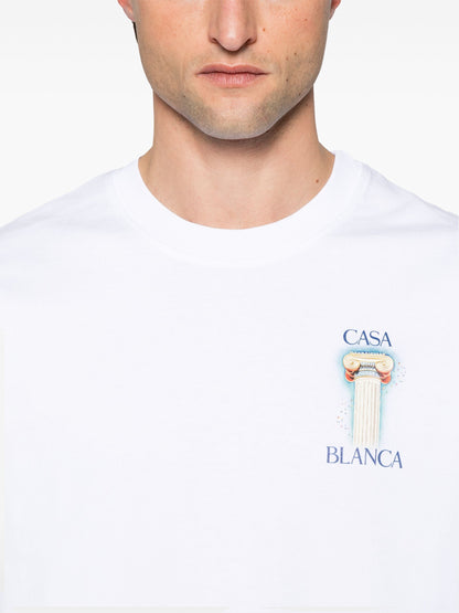 CASABLANCA La Colomne Printed T-Shirt White