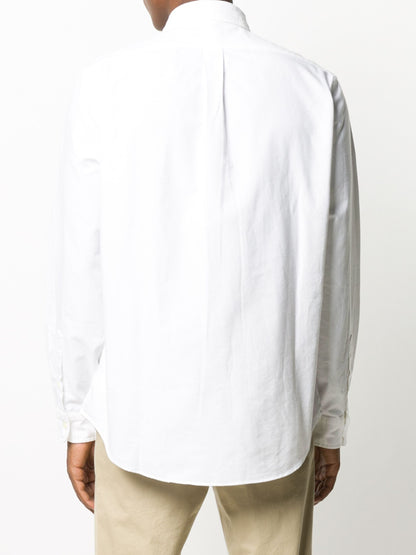 RALPH LAUREN Logo Slim Fit Oxford Shirt White