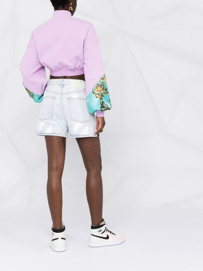 VERSACE WOMEN Garland Print Cropped Jacket