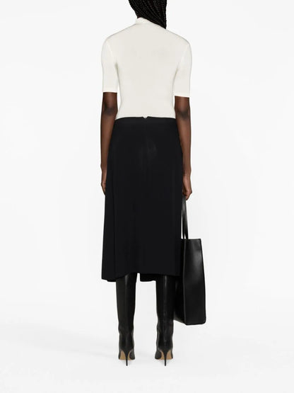 OFF-WHITE WOMEN OFF Stamp Short Sleeves Turtle Neck Top White Black