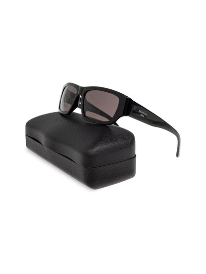 BALENCIAGA Printed Rectangle-Frame Sunglasses Black