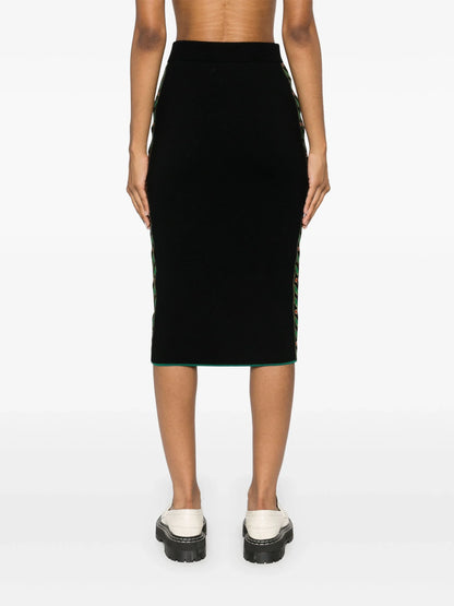 CASABLANCA WOMEN Embroidered Laurel Skirt Black