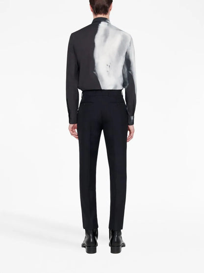 ALEXANDER MCQUEEN Tape Logo Tailored Trousers Black