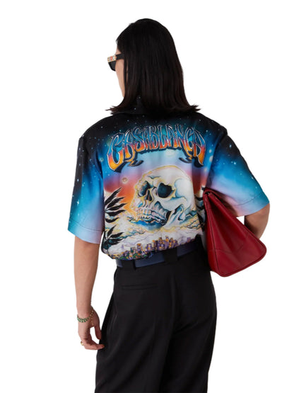 CASABLANCA Short Sleeve Cuban Collar Shirt La Premonition