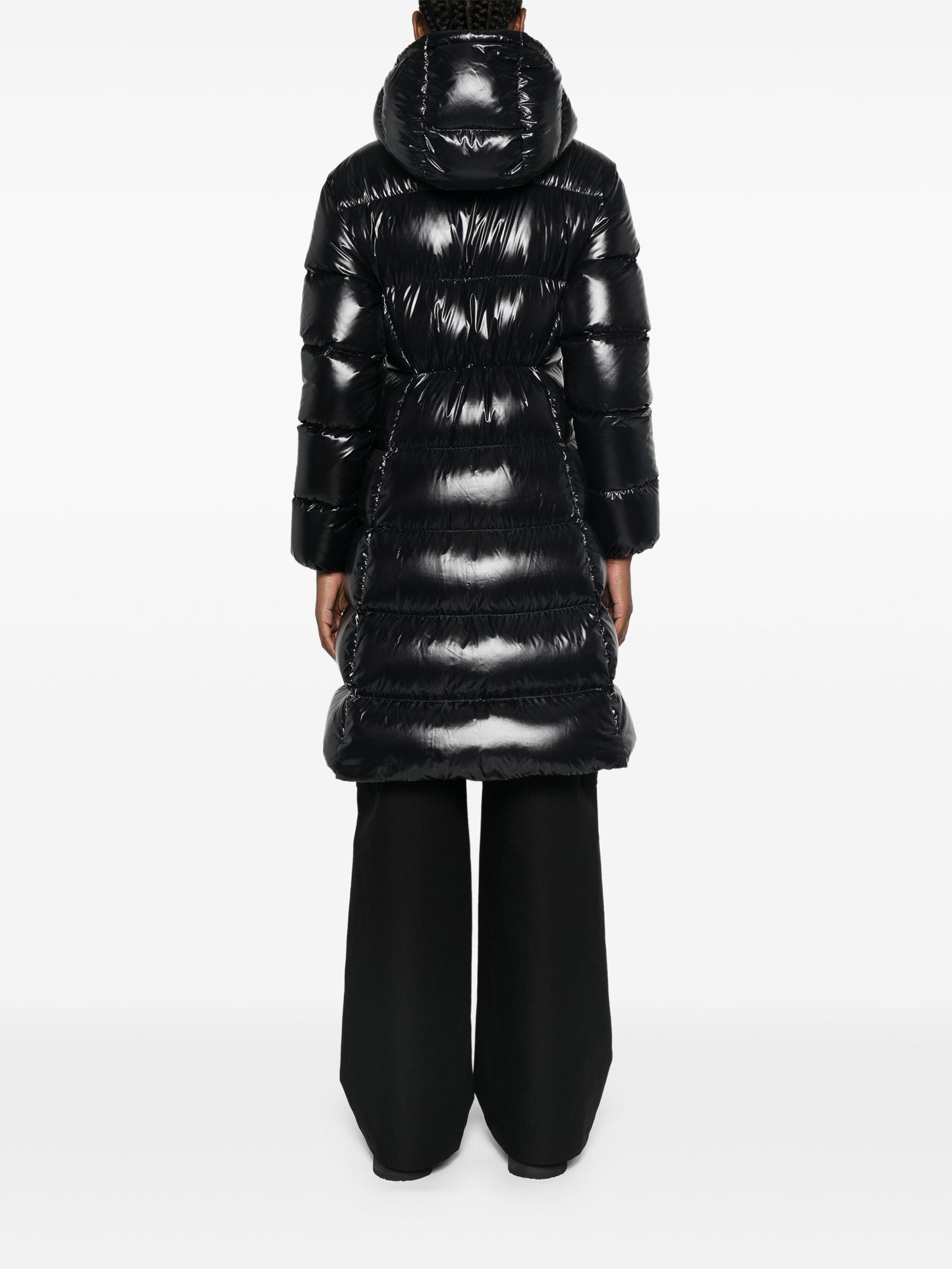 MONCLER WOMEN Bellevue Long Puffer Jacket Black