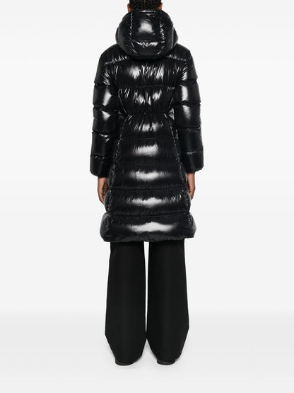 MONCLER WOMEN Bellevue Long Puffer Jacket Black