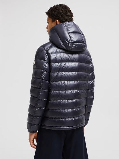 MONCLER Besines Double Hood Short Down Jacket Navy