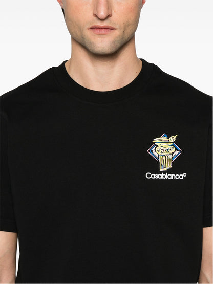 CASABLANCA Diamond Column Printed T-Shirt Black
