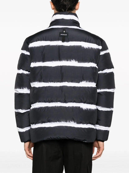 MONCLER Sil Stripe Padded Down Jacket Black