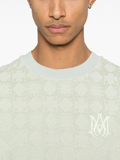 AMIRI MA Quad Towelling Oversized T-Shirt Pale Mint