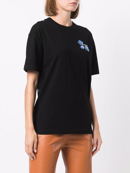OFF-WHITE WOMEN Floral Arrows T-Shirt Black