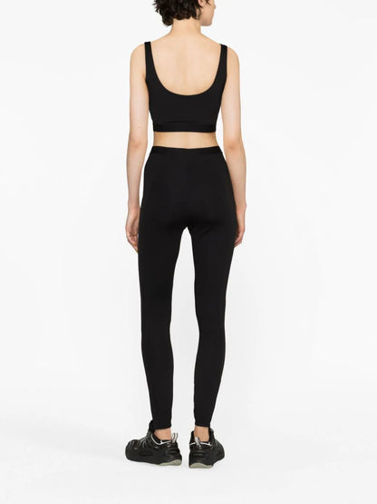 OFF-WHITE WOMEN Logo Band Cutout Bra Black White