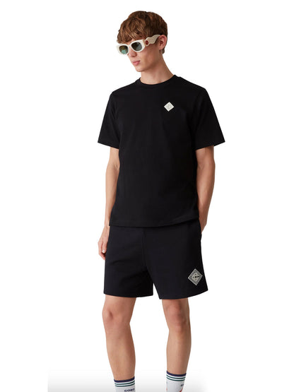 CASABLANCA Pearl Diamond CC Logo Patch T-Shirt Black