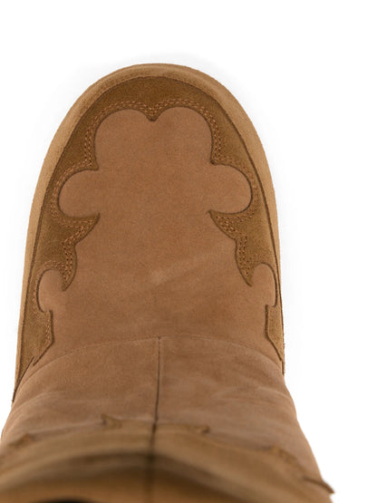 MOON BOOT Icon Suede Embroidery Boots Cognac