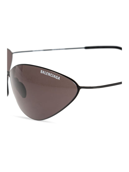BALENCIAGA Logo-Decal Cat-Eye Sunglasses Black