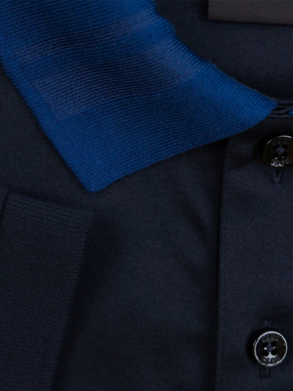 BOSS Phillipson Cotton Polo Shirt Dark Blue