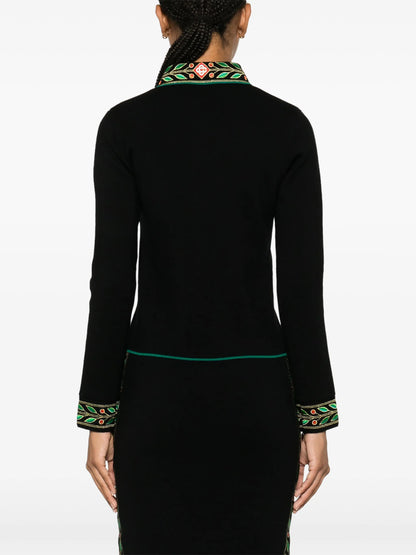 CASABLANCA WOMEN Embroidered Laurel Jacket Black