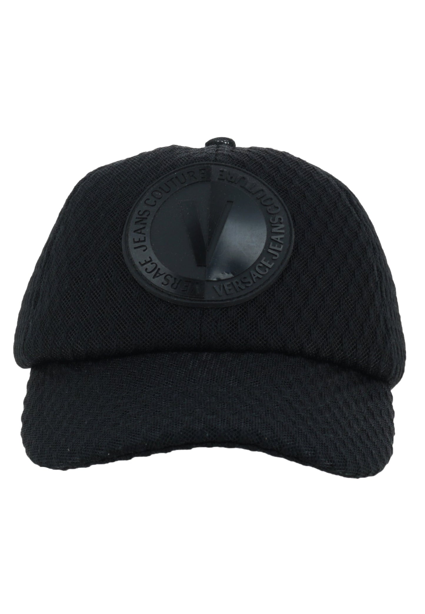 VERSACE Rubberised-Logo  Medallion Baseball Cap Black