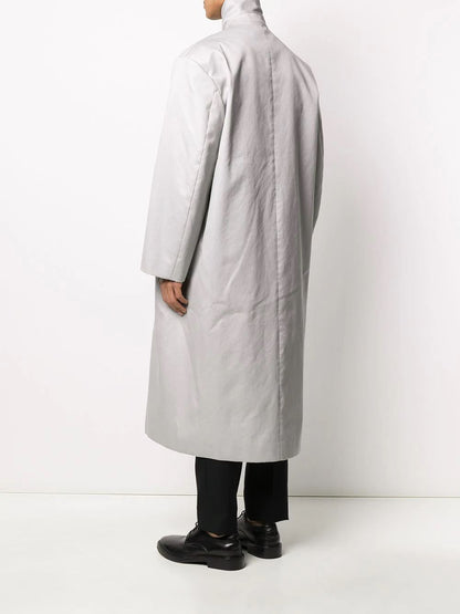 BALENCIAGA Concealed Fastening Trench Coat Grey