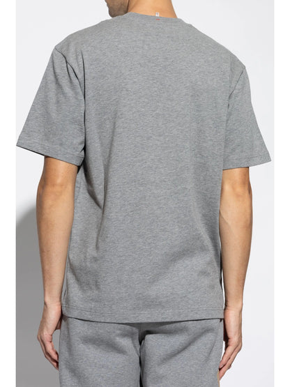 MONCLER GRENOBLE Mountain Logo Embroidered T-Shirt Grey